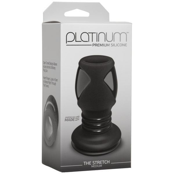 Анальний тунель Doc Johnson Platinum Premium Silicone &mdash; The Stretch &mdash; Medium &mdash; Black SO4923 фото