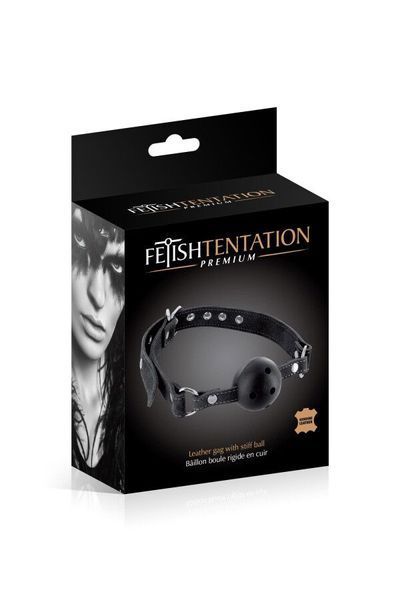 Кляп Fetish Tentation Premium Leather gag with stiff ball SX1095 фото